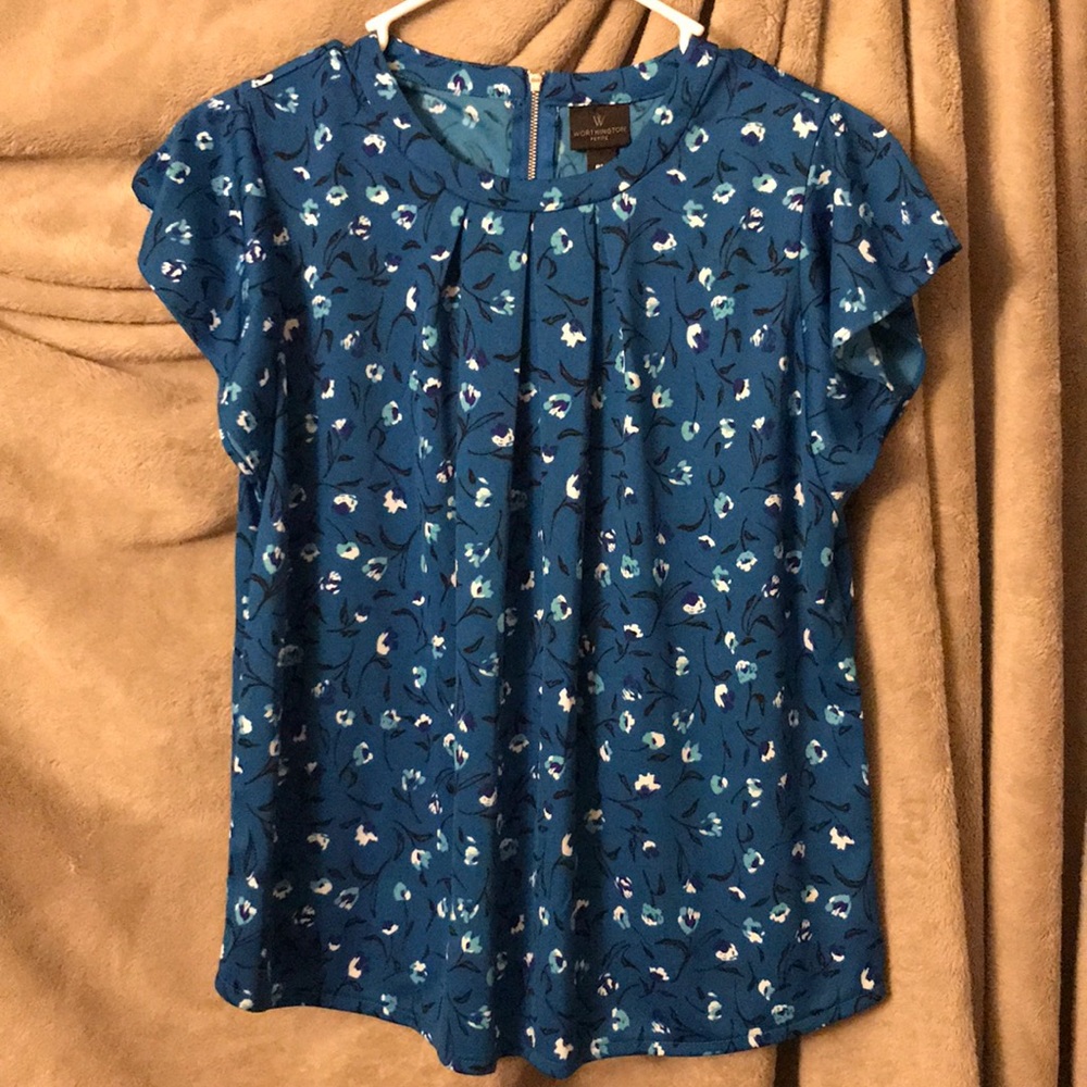 Floral Blue Blouse